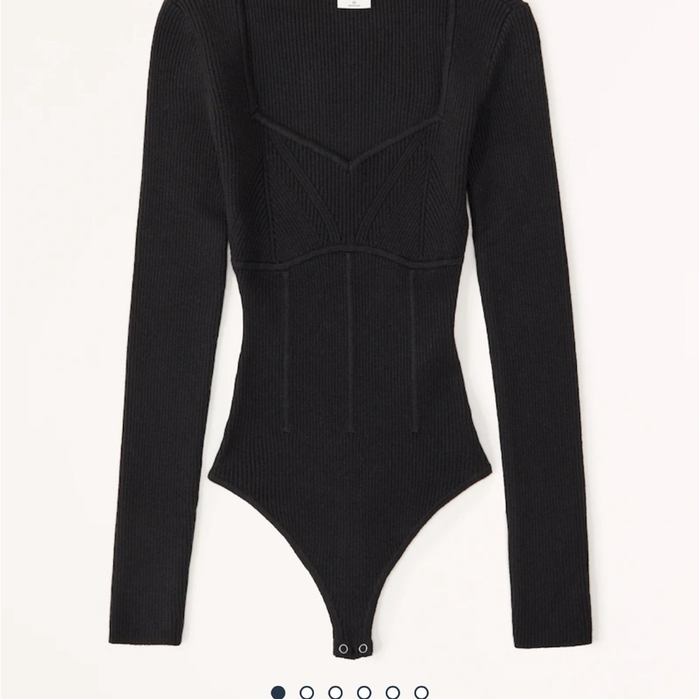 Black Abercrombie Corset Bodysuit Size Medium